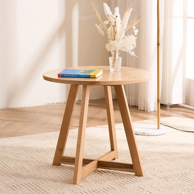 Solid wood coffee table modern minimalist style, furniture small apartment living room home guest tea table