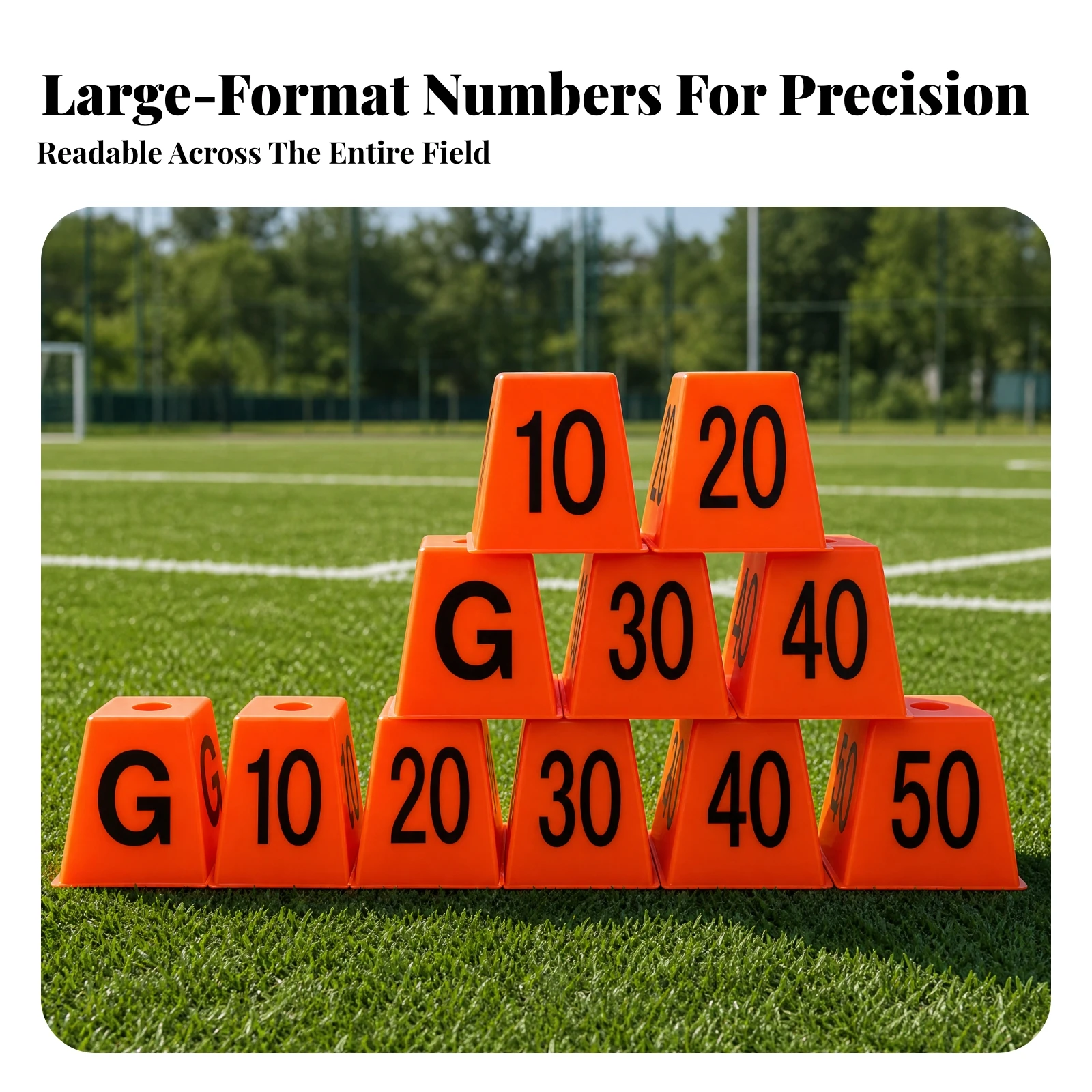 11 Pieces American Football Field Marker Cone Highly Visible Agility Cones Safety Cones Bright Colored for Coaching Sessions