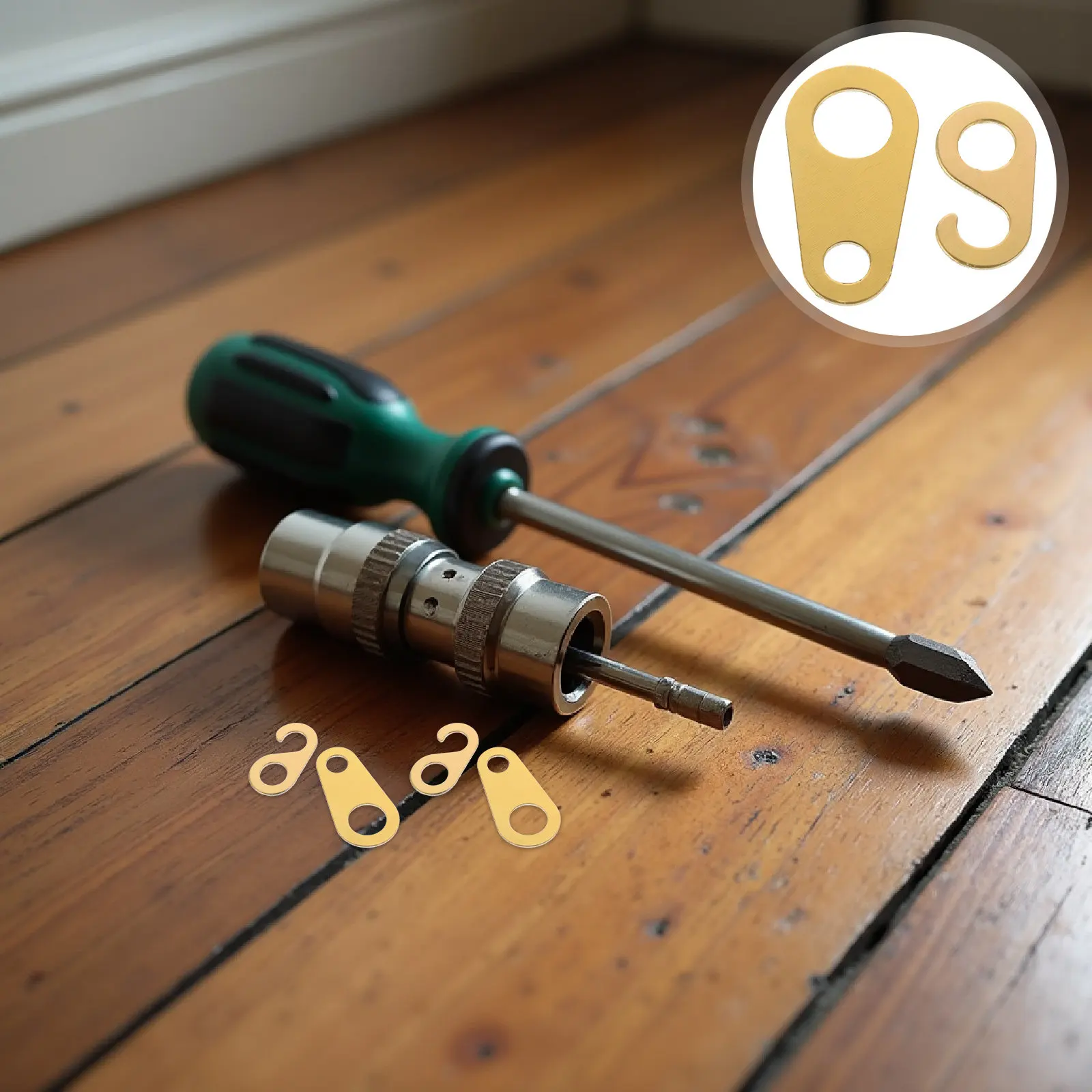 Grandfather Clock Chain Hooks for Clock Owners, Providing Secure Chain Attachment, 8 Pcs Golden Metal Mechanical Clock Parts