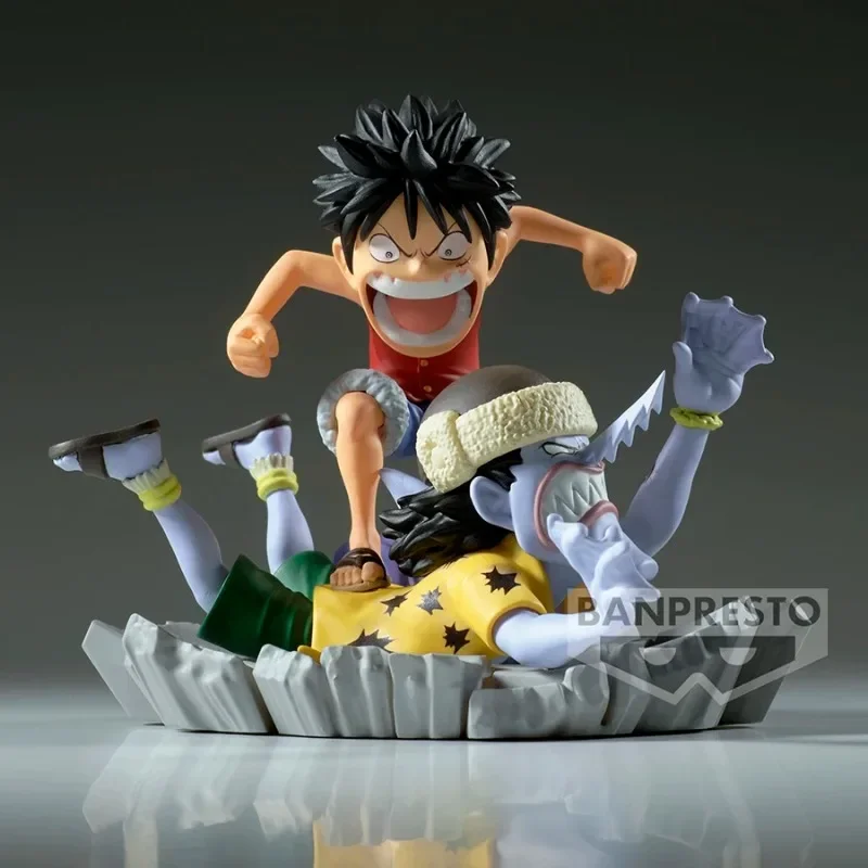 ของแท้จาก BANDAI Banpresto ONE PIECE มังกี้ ดี ลูฟี่ ต่อสู้กับอาร์ลอง PVC 7 ซม. โมเดลตัวละครอนิเมะ ของสะสม ของเล่น ของขวัญ มีสินค้าในสต็อก