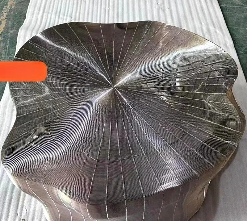 

Premium Stainless Steel Coffee Table Personalized Creative Weaving Living Room Villa Hotel Combination Tea Table