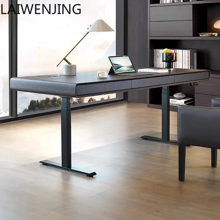 

HLZ Italian Style Modern Adjustable Drawer Double Luxury Home High-end Computer Desk