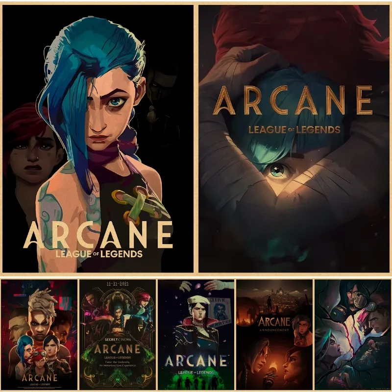 الكرتون أنيمي لعبة غامضة Jinx الرئيسي الفن الفيلم الملصقات يتوهم الجدار ملصق لغرفة المعيشة زخارف للحانات ديكور جدران الغرفة