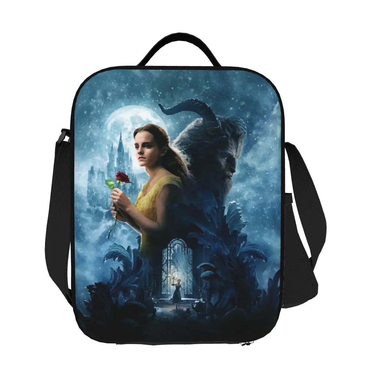 

Custom Beauty And The Beast Lunch Bag Men Women Cooler Thermal Insulated Lunch Box for Children School