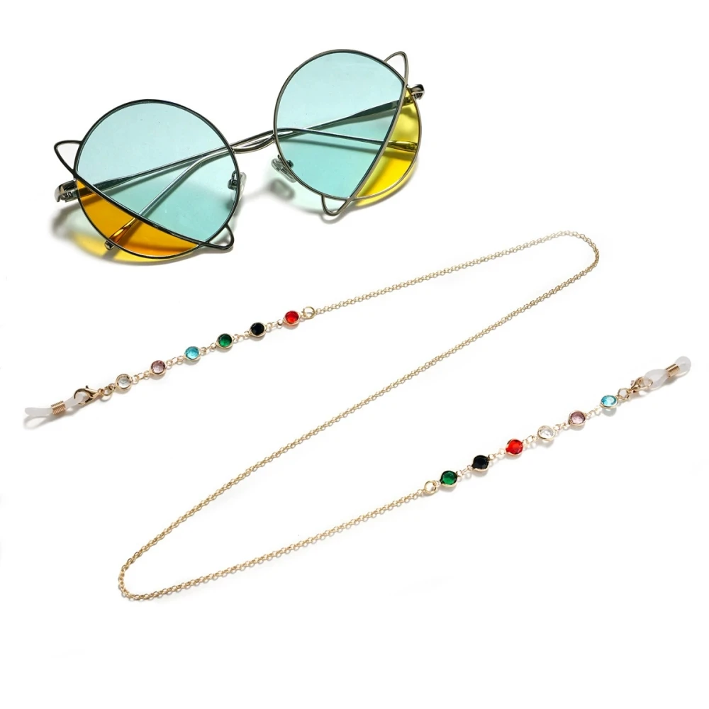 Sonnenbrillenketten für Damen, Acryl-Perlen-Kristall-Brillenketten, Brillenband, neu, modischer Schmuck, Großhandel – Detail 3