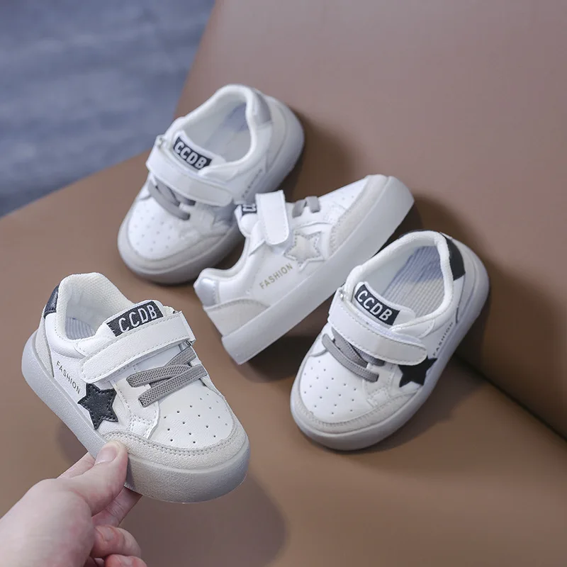 Children's Sneakers Breathable Flat Boys Girls Baby Gump Shoes Four Seasons Khaki Soft Non-slip Kid Baby Single Shoes