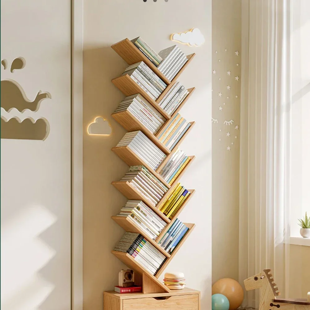 

Living Room Furniture Household Bookshelf To Ground Originality Tree Shape Multi Storey Small Footprint Portability