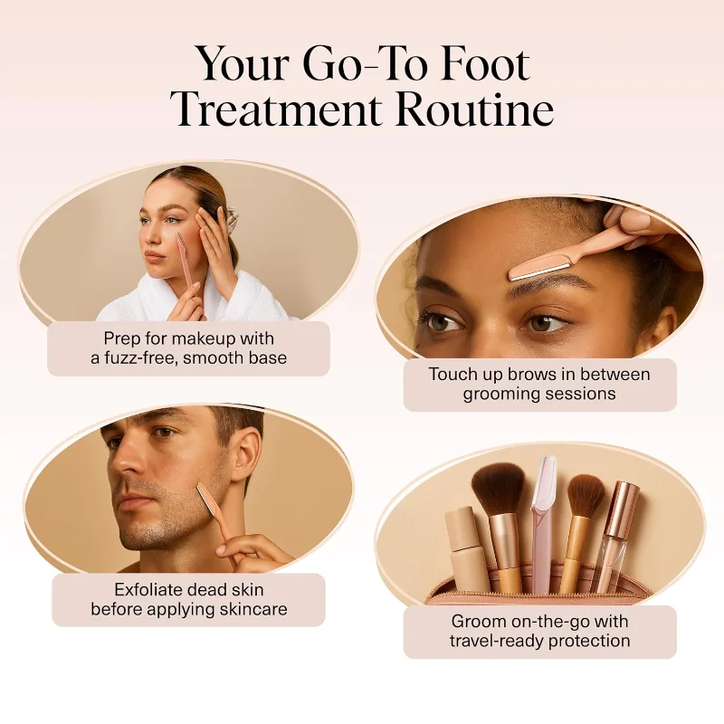 Rasoi per il viso per donne e uomini, rasoio per sopracciglia e rasoio per il viso – Rasoio viso esfoliante e strumento per la cura della pelle per una pelle più liscia 12 pezzi