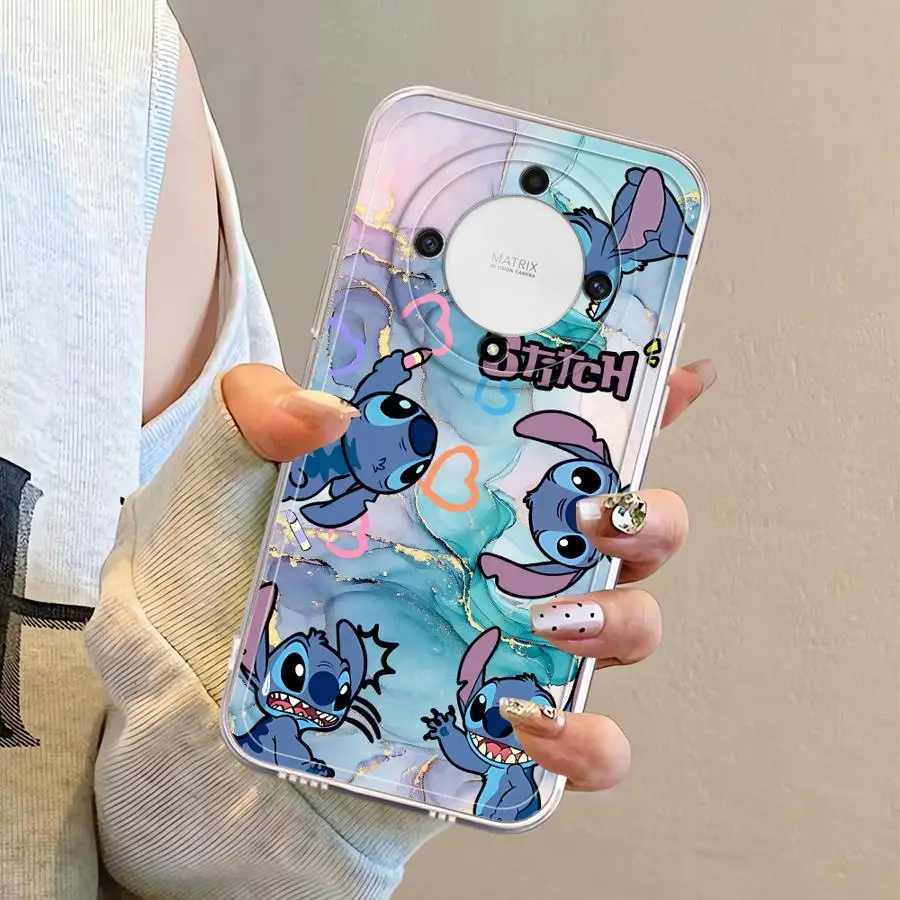 Phone Case for Honor X9b X7b 90 Lite X9a X8a X8 X8b Soft Cover Disney Stitch Cute