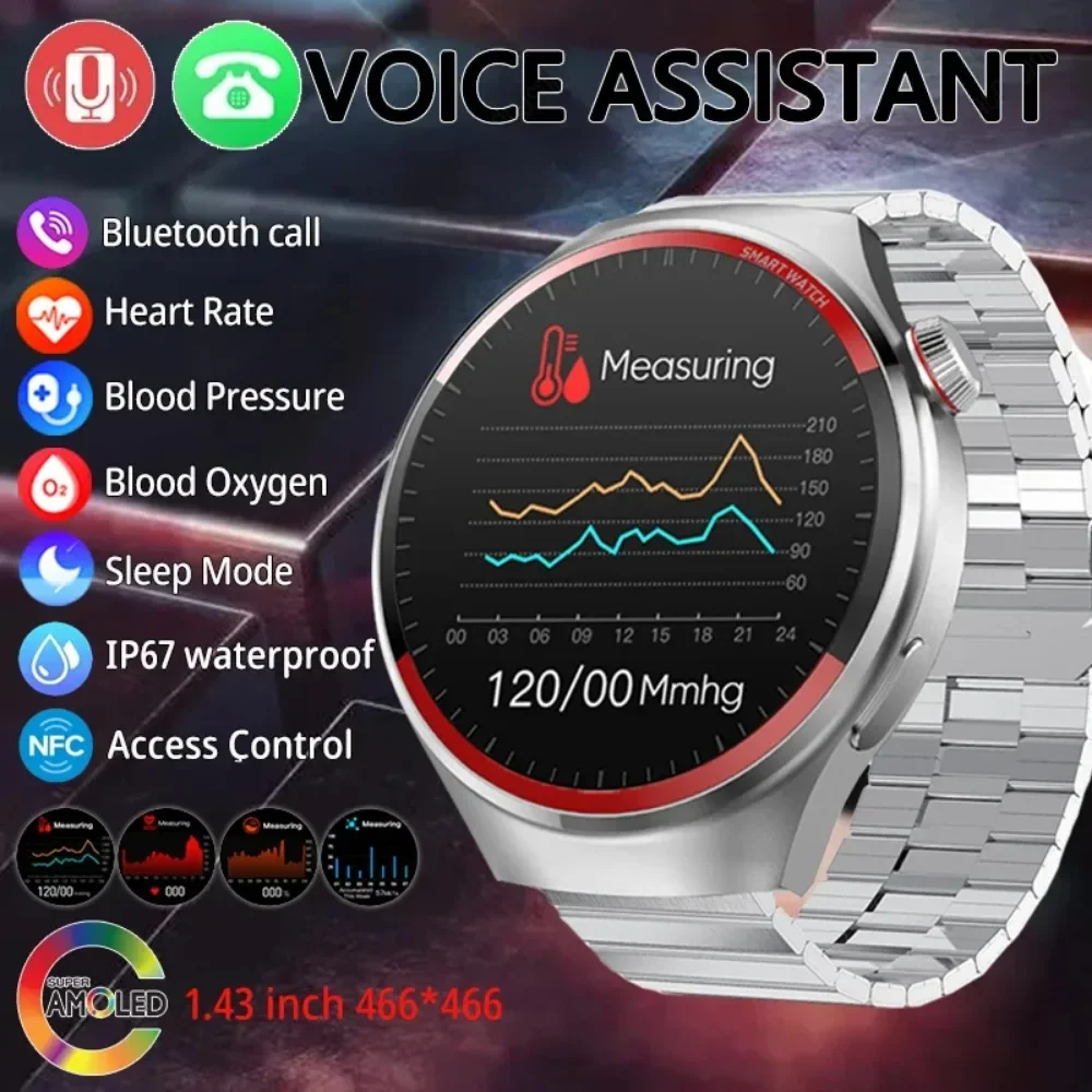 

2024 AMOLED Bluetooth call smart watch health detection outdoor sport watch heart rate sleep detector suitable for men and women