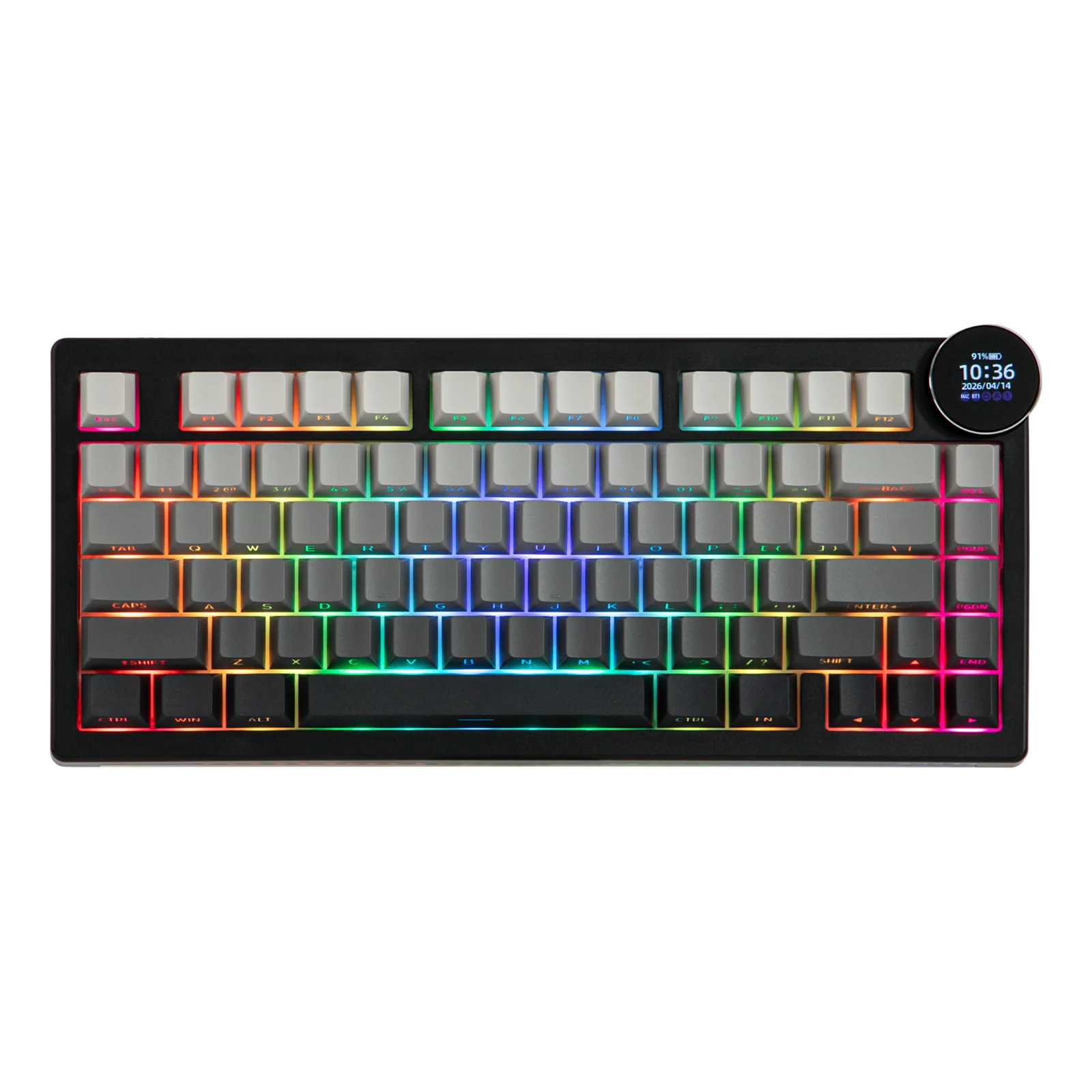 AJAZZ AK820V2 (With Screen Version) 75% ANSI US Layout Tri-mode Mechanical Keyboard with 0.9 TFT Screen & RGB Backlight