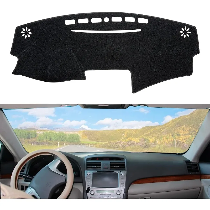 CNZKO Dashboard Coverfor Toyota Camry Dash Cover 2011 2010 2009 2008 2007 Dashboard Cover Mat Custom Fit Toyota Camry 2011-2007