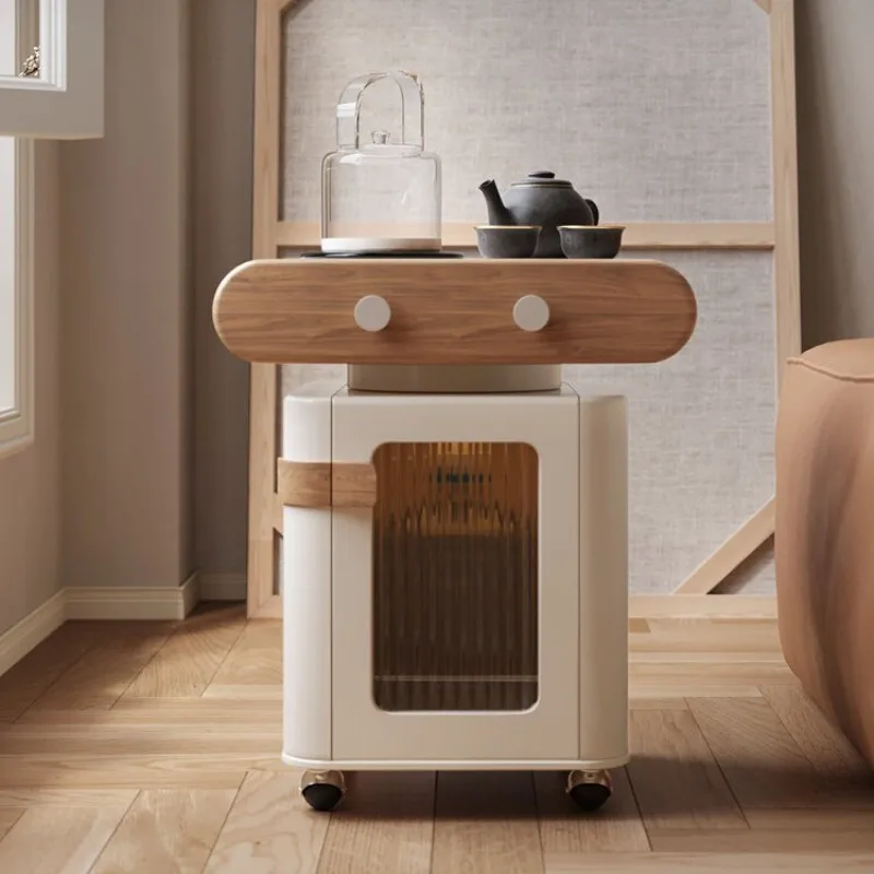 Movable integrated living room with kettle, small apartment, a few cream wind on the side of the sofa