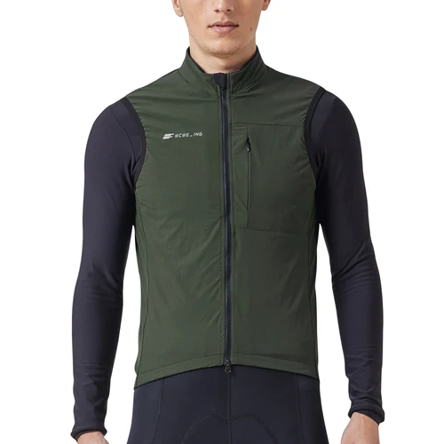 Imagen 2 del producto BCBE-ING Chaleco de Ciclismo para Hombre, Chaleco de Ciclismo sin mangas a prueba de viento, Chaleco ligero y transpirable para bicicleta, Chaleco de Ciclismo con cremallera YKK para Hombre
