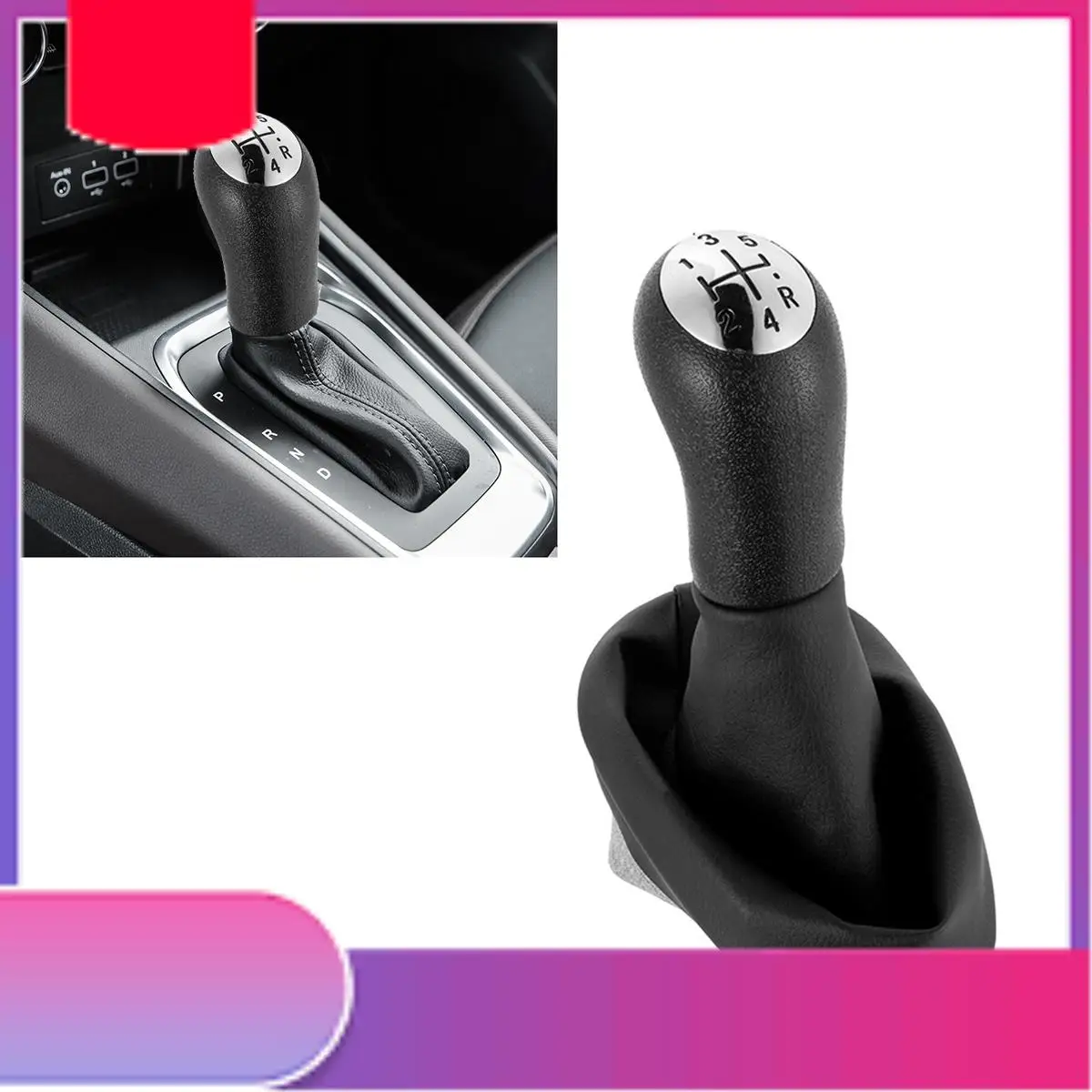 

5 Speed Maunal Car Gear Shift Knob Lever With Boot Cover For Renault Clio 2 3 II Megane 2 II Scenic 2 II Kangoo-Y79A