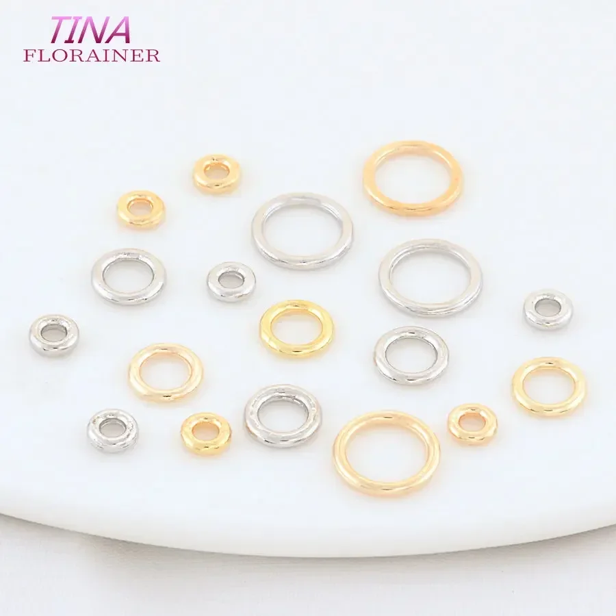 4MM 6MM 8.5MM Aloy Flat Round Circular Closed Jump Rings Round Circle Charms Pendants High Quality Jewelry Findings Accessories