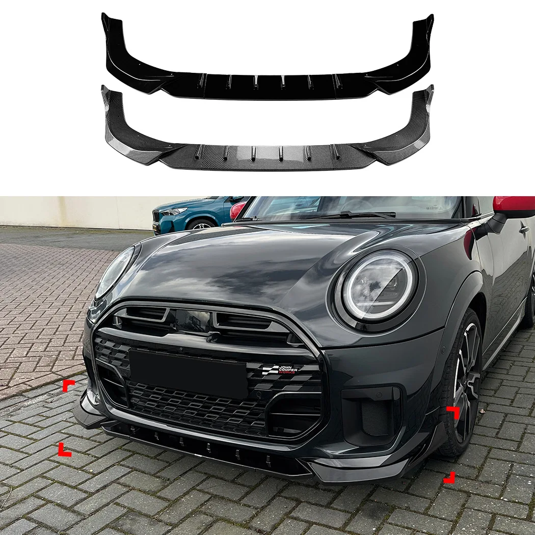 

Для Mini Cooper JCW F65 F66 F67 2024+ автомобильный передний бампер, нижняя лопата, спойлер, сплиттер, диффузор, лезвие, комплекты тюнинга, аксессуары