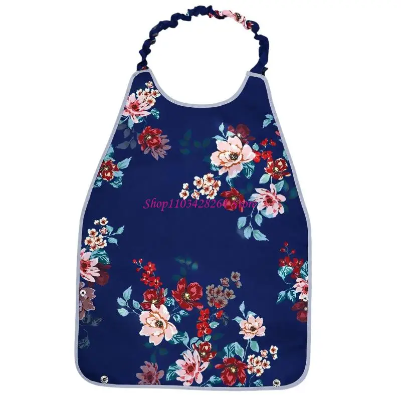 Adult Feeding Apron with Adjustable Neck, Washable Polyester Meal Protector for Seniors, Caregivers and Home Dining