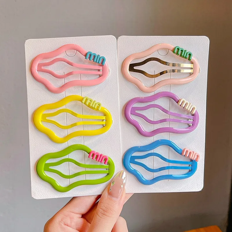 2024 New Children Fashion Cloud Shaped Colors Alloy Ornament Hair Clips Girls Lovely Barrettes Hairpins Kids Hair Accessories