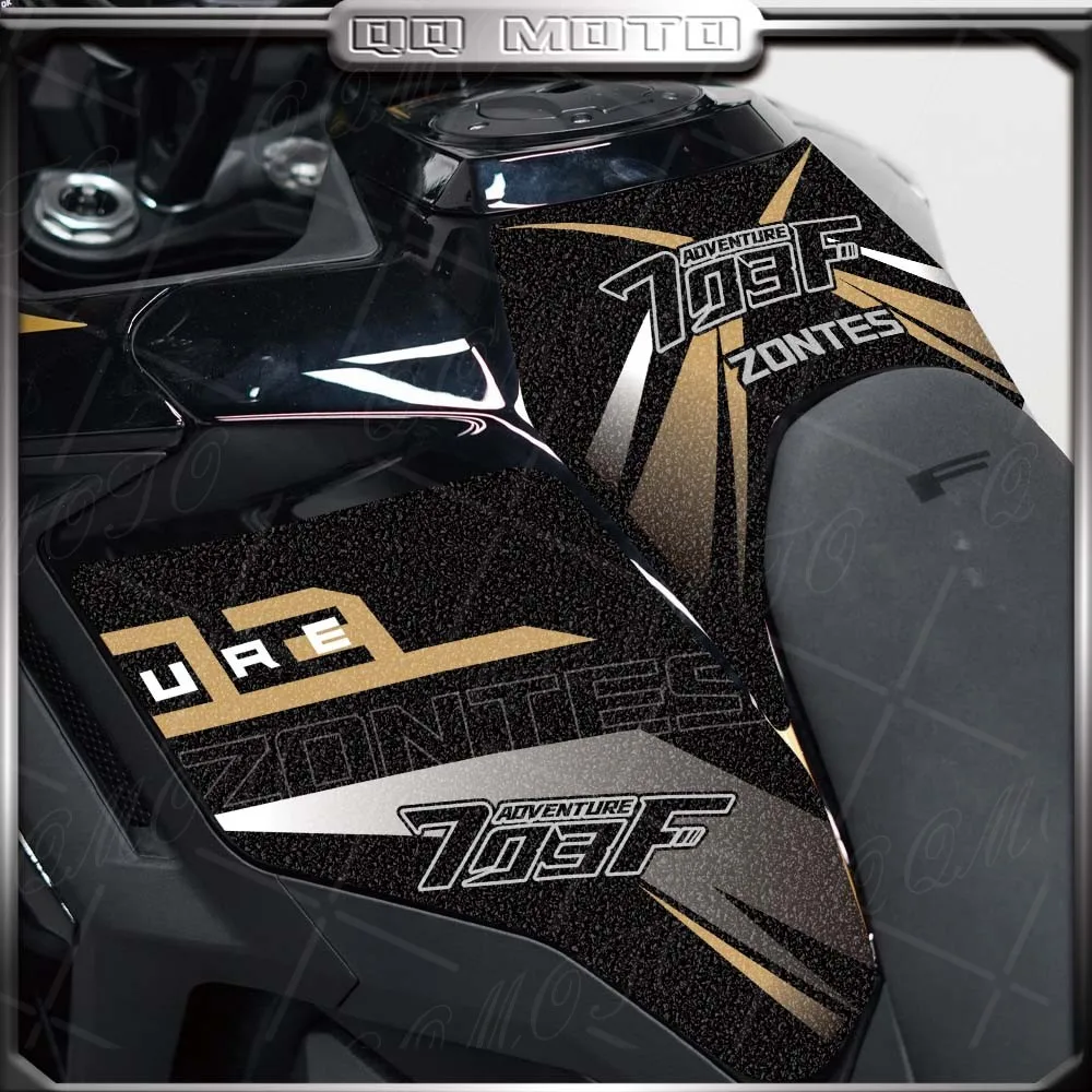 ل Zontes 703F F703 703 F مغامرة 2024 دراجة نارية سميكة متجمد خزان الوقود عدة ملصق بطانة حماية الشارات المضادة للخدش