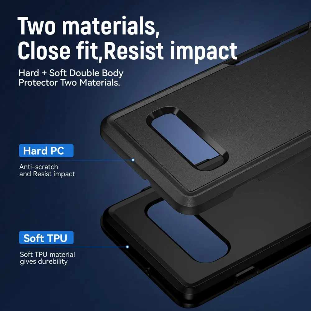 Hülle für Galaxy S10 Plus, stoßfeste Hybrid-Hülle mit zweilagigem Design, harte Abdeckung für Samsung Galaxy S10 Hüllen. – Detail 2