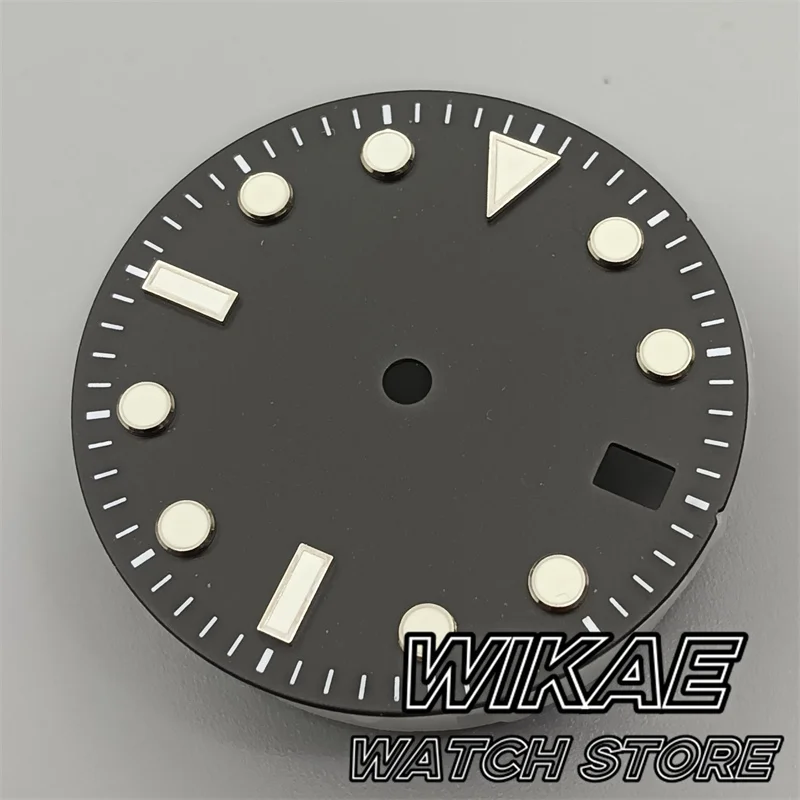 قرص ساعة معقمة مع متعدد الألوان ، مينا شمس ، أسود ، فضي ، ذهبي ، وردي ، مؤشر حافة برتقالية ، ساعة أوتوماتيكية NH35 مناسبة ، حافظة Mod ، 29 صف