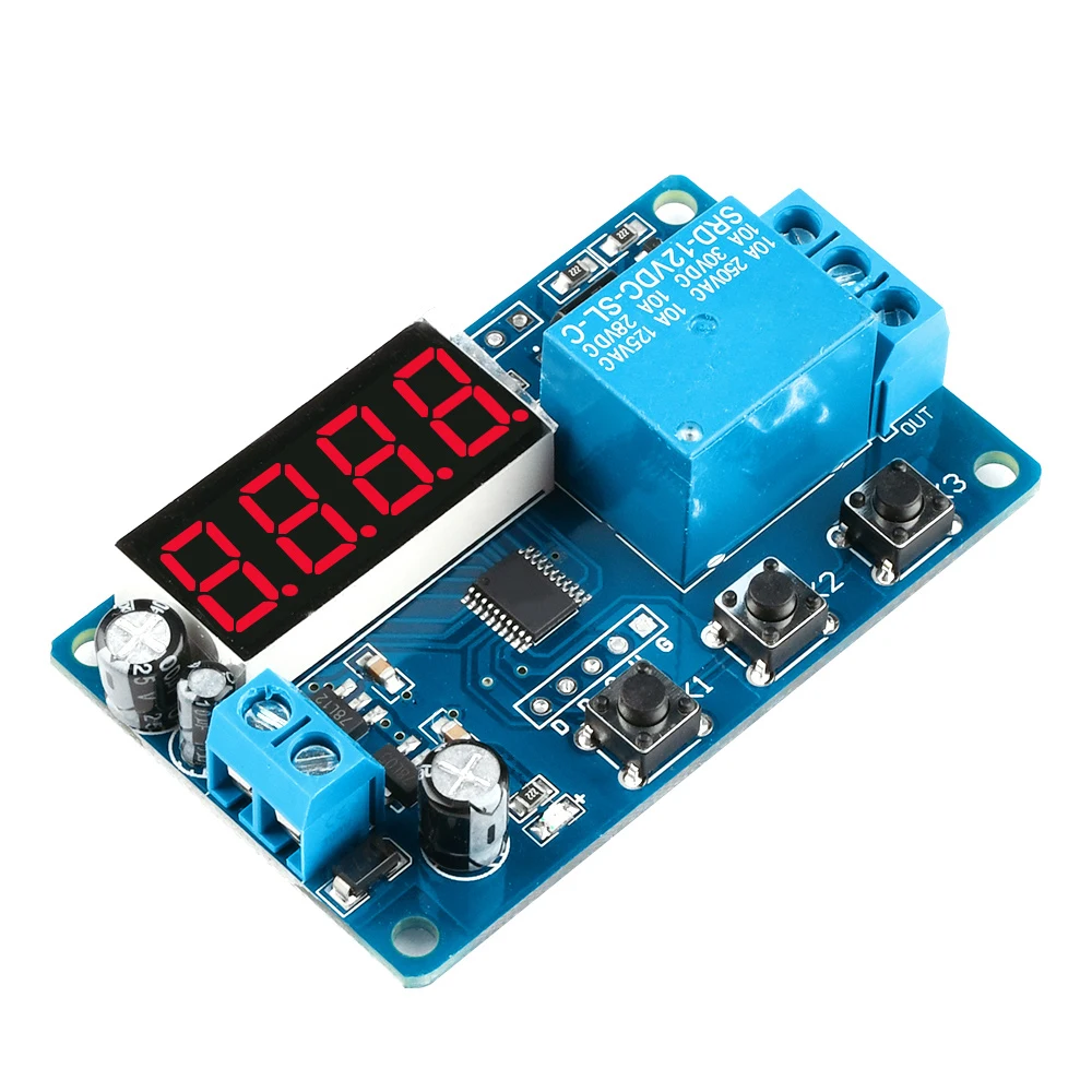 Conto alla rovescia Tempo di Ritardo Modulo Relè DC 12V LED Digital Timer Interruttore di Controllo PLC Modulo di Relè di Temporizzazione protezione Anti Inversione di Tensione regolatore