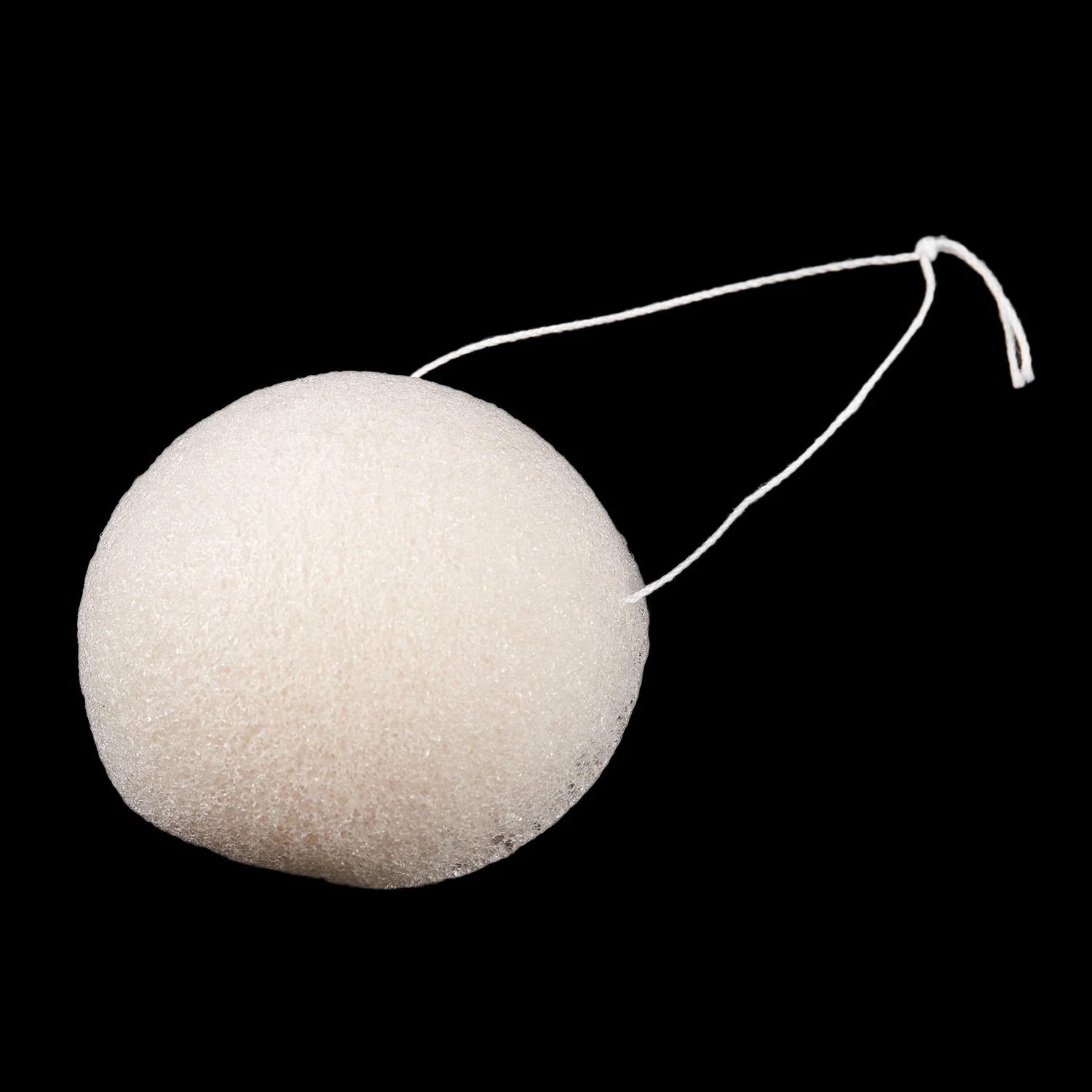 Konjac Konnyaku Jelly Fiber Face Makeup Wash Pad ทําความสะอาดฟองน้ําพัฟ Exfoliator-สีขาว