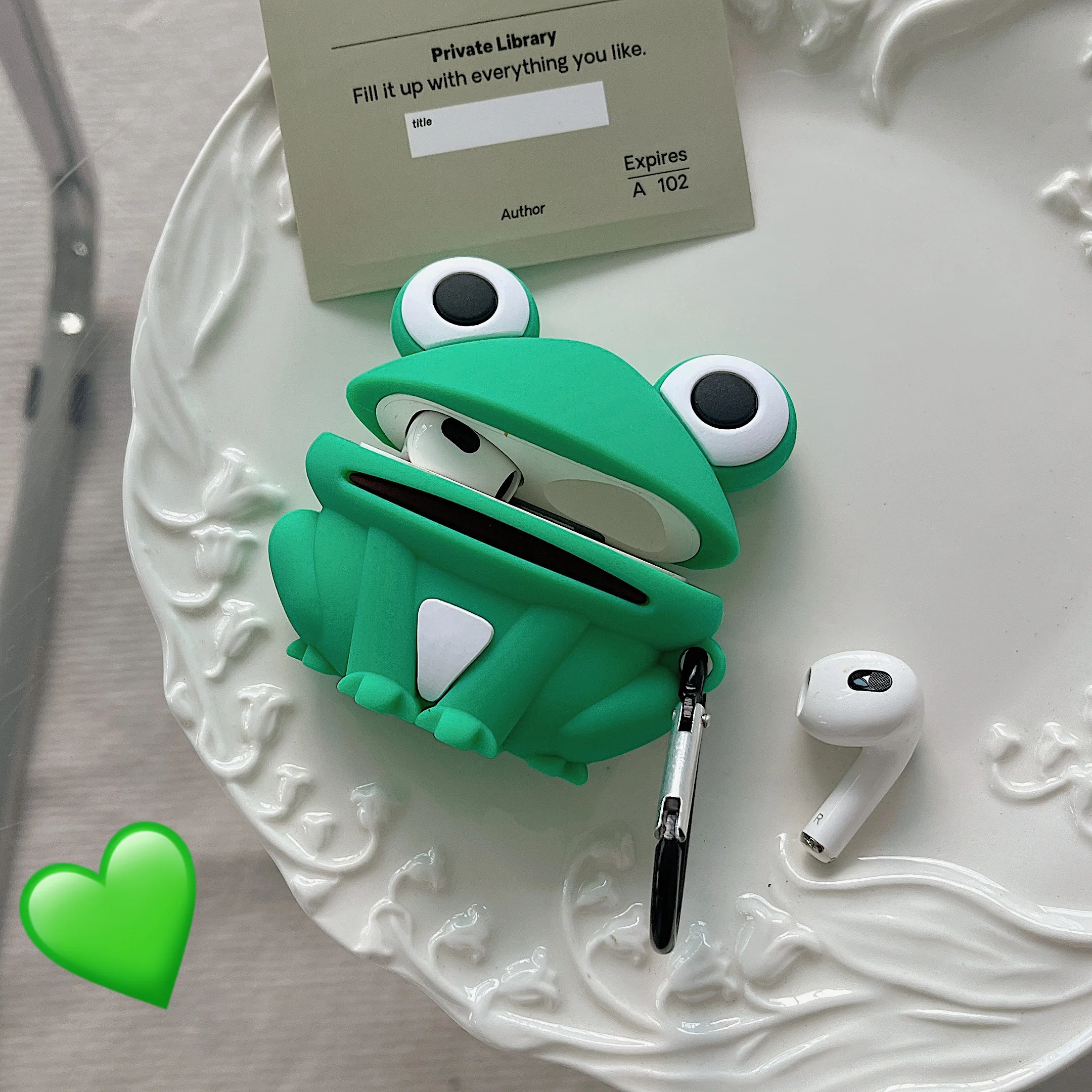 For AirPods 4 3 2 1 Pro Pro2 Earphone Case 3D Frog Cartoon Silicone Protective Headphone Box With Pendant Cover