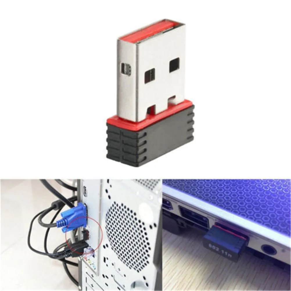【C】Usb 2.0 Wifi Wireless Adapter Network Internet Lan Card 802.11n/g/b Mini Desktop