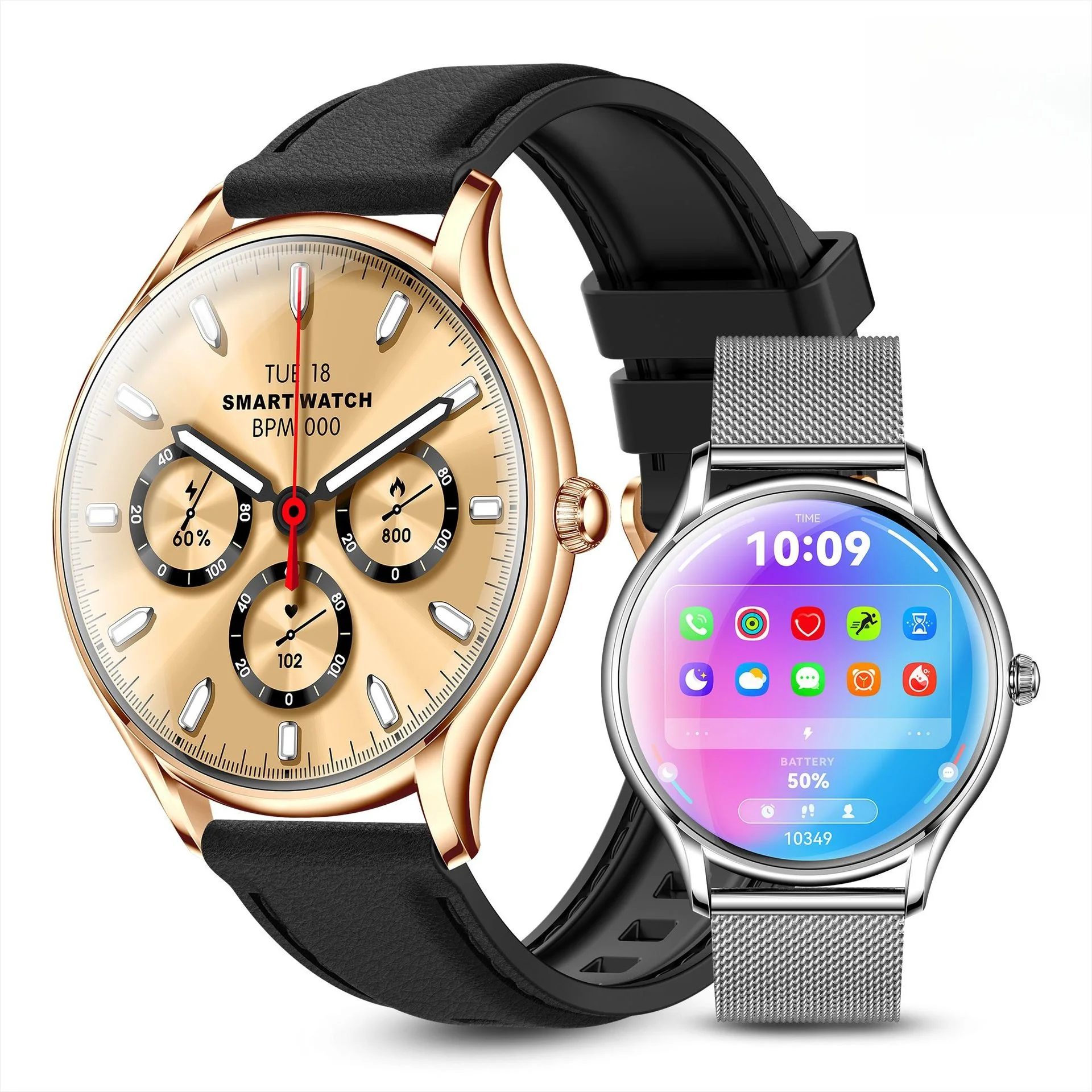 Smart watch ultra-thin amoled curved screen heart rate blood oxygen sleep health monitoring cross-border dedicated sports watch