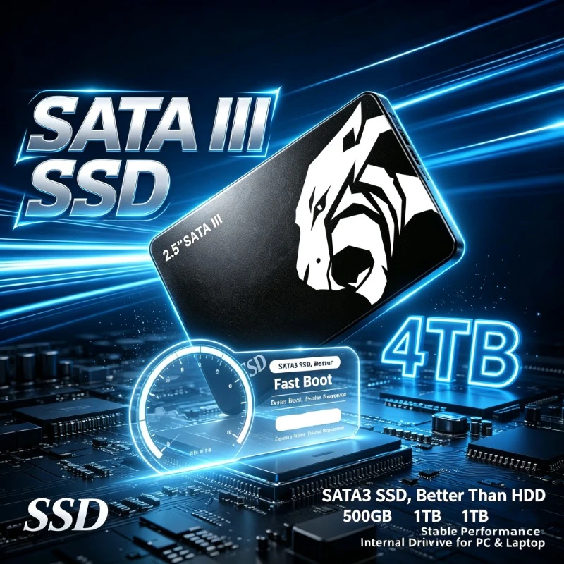 2.5 Inch SATA III SSD Internal Solid State Drive 500GB 1TB 4TB High Speed SATA3 SSD Disk For Laptop Desktop PC Replace HDD