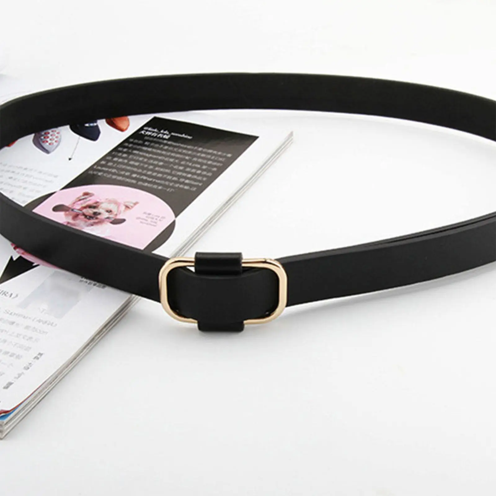 1Pcs PU Belt Black Creative Design Waist Belt Fashion Jeans Pants Stylish Women Casual Formal Accessories