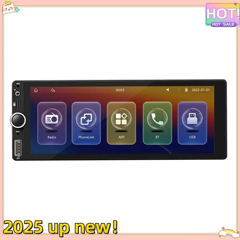 

Superior Quality-1 Din 6.86Inch HD Car Radio Multimedia Carplay Touch Screen Mirror Link Stereo Bluetooth USB FM Camera