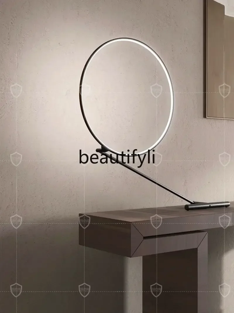 

Italian minimalist entrance table, smoky entrance table, corridor, living room, entrance rack2005
