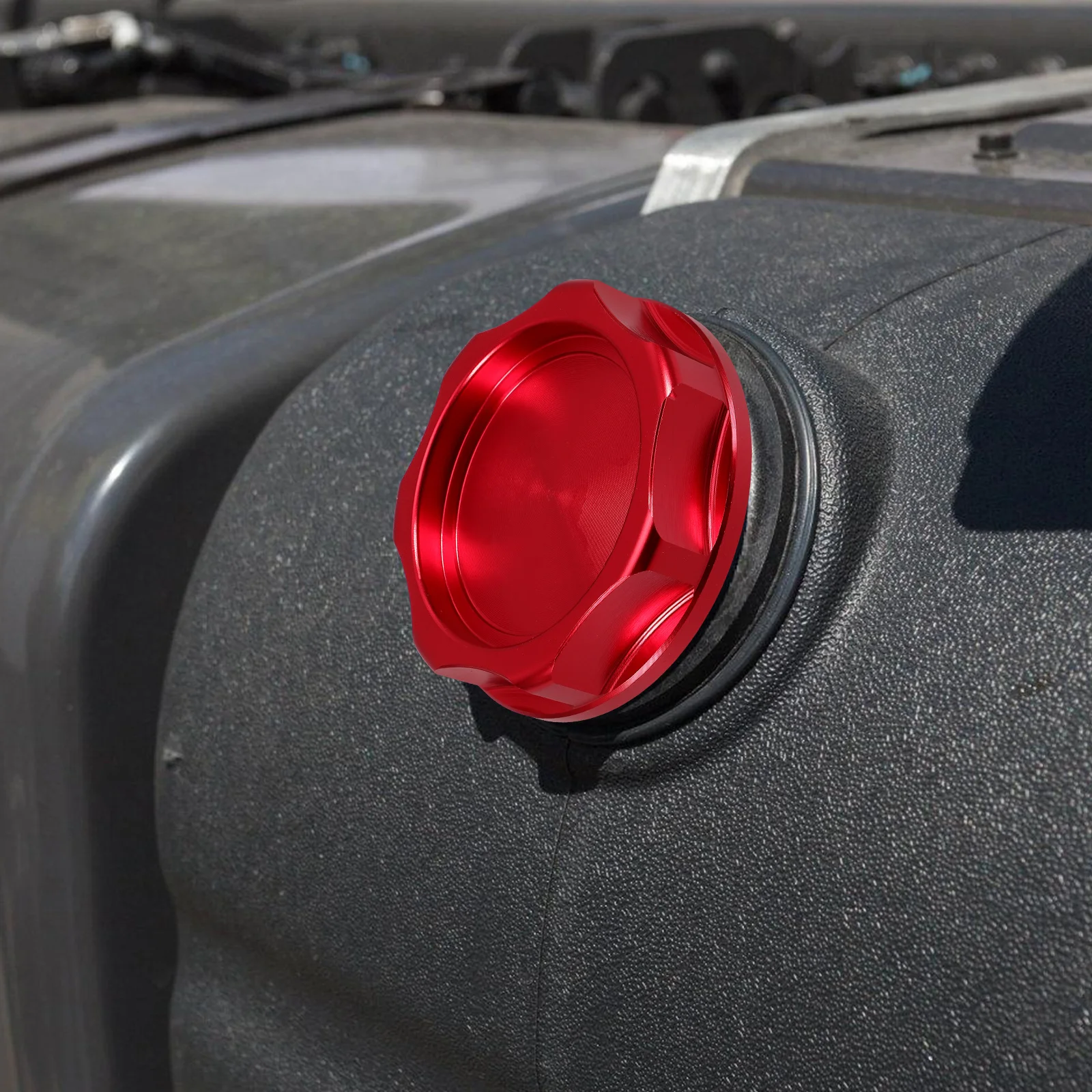 

Aluminum Alloy Oil Cap Durable Black Fits High Temp Pressure Car Mods Fuel Tank Cap Accessories Replacement Part
