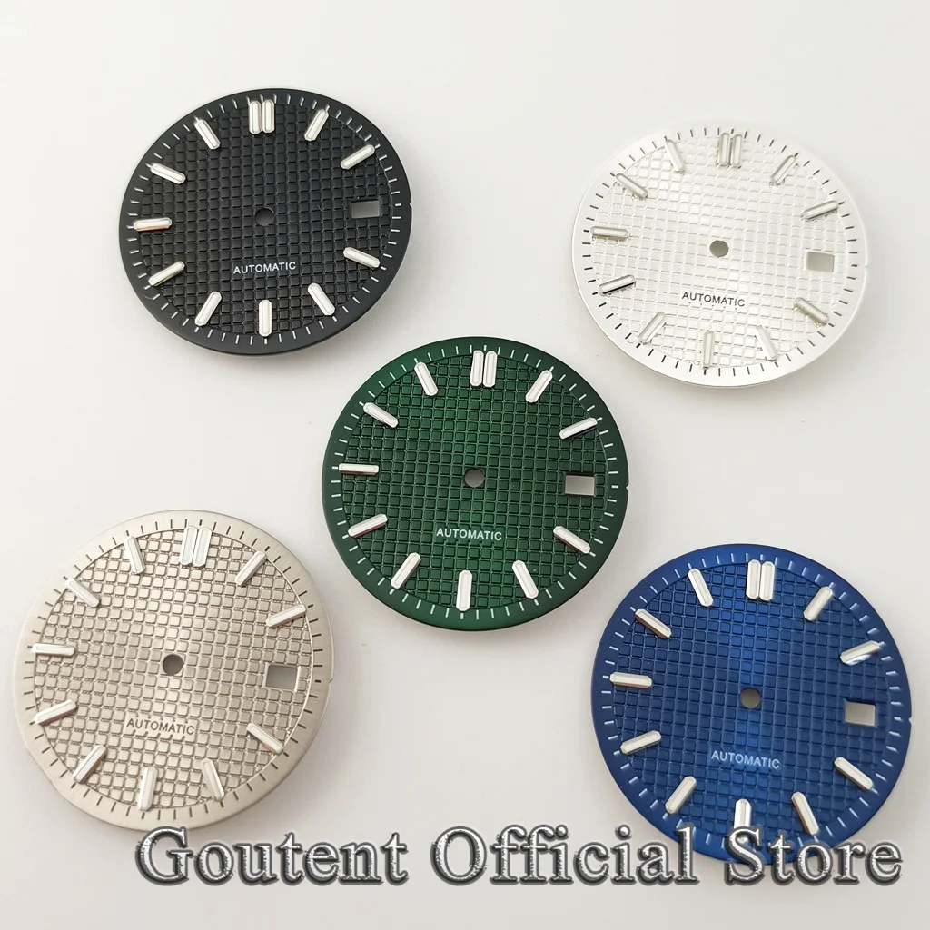 Goutent 31mm Black/Silver/Gray/Blue Watch Dial Green Luminous Fit NH35 ETA2836/2824 PT5000 DG2813/3804 Miyota 8215 821A Movement