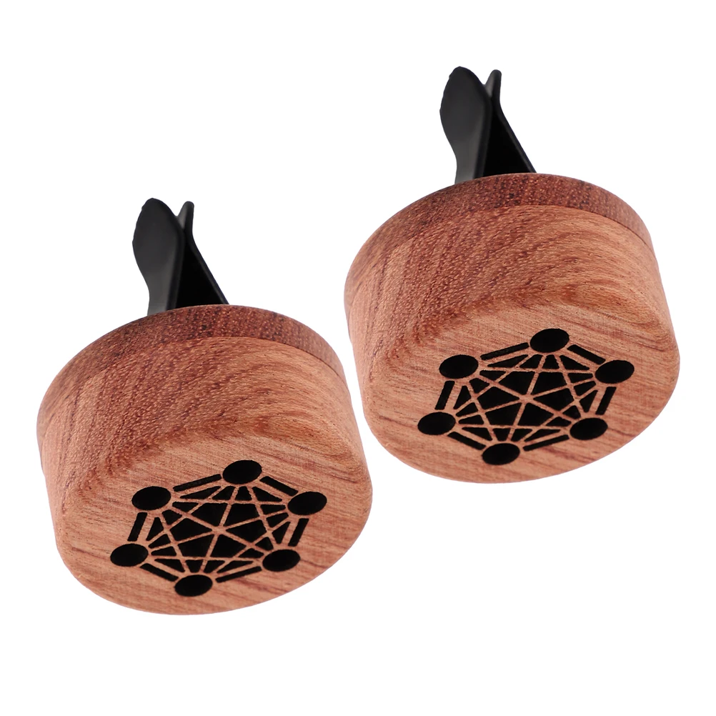 

2 Pcs Car Diffuser Automotive Essential Oil Clip Mini Scent Wood Interior Aromatherapy
