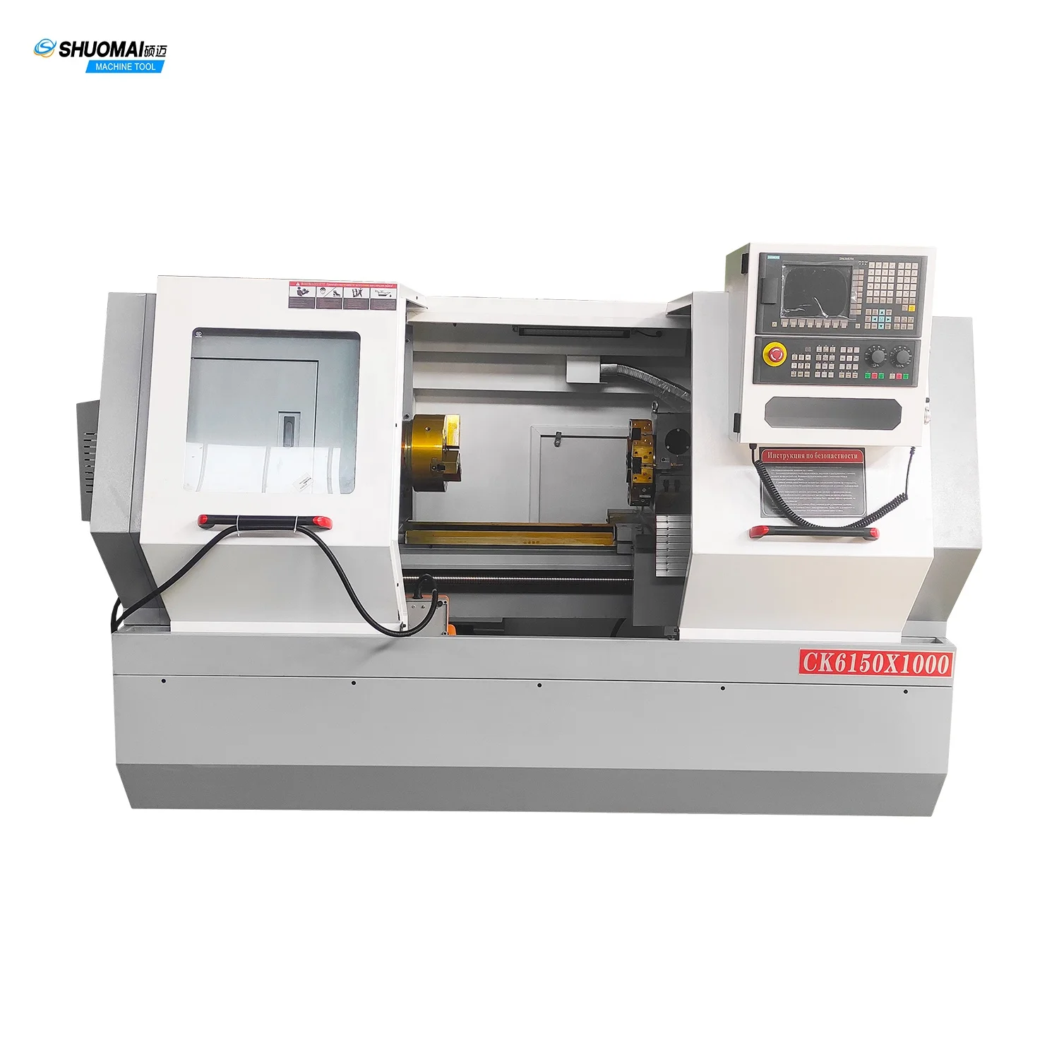 SIEMENS System Fully Automatic Metal Turning CNC Lathe Hine Ck6150x1000mm For Sale