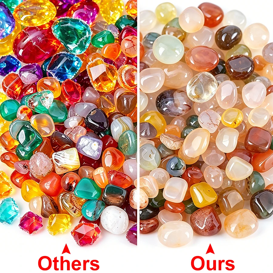 200/400g 1-1.6cm Color Rainflower Stone Bathtub Gardening Flower Pot Landscape Bottom Sand Stone Colored Crystal Craft Stone