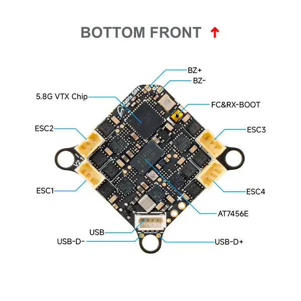 BETAFPV Matrix 1S Brushless Flight Controller (5IN1 II) For FPV Air65 II Air75 II Meteor65 Pro Meteor75 Pro Whoop Drone