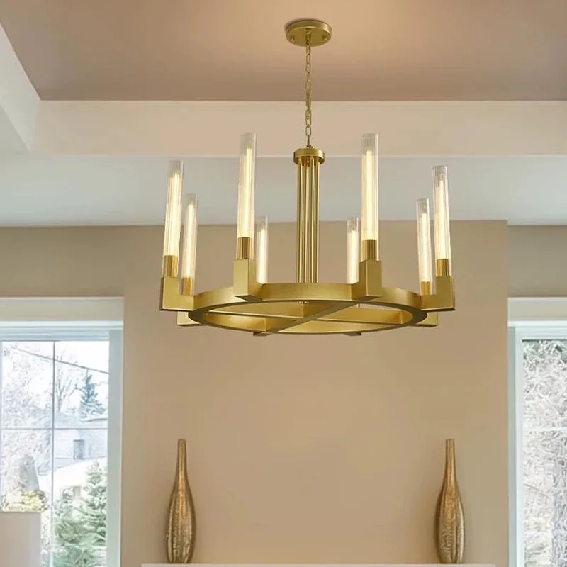 

Modern Designer Pendant Lamp 2025 Stainless Steel Glass Chandelier Dimmable Luster for Study Room Bar