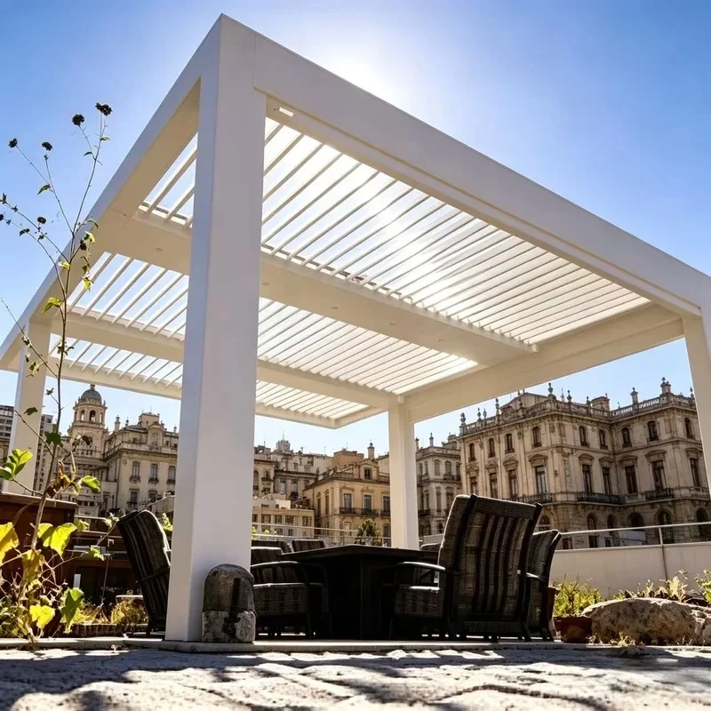 Aluminum Alloy Modern Pergola-Customizable Dimensions Shape Weather Resistant Powder Coated Multi-Use Outdoor Structure