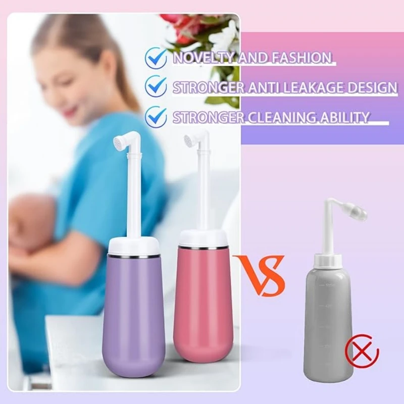 400ML Portable Travel Bidet Irrigator Bottle Pregnant Women Infant Handheld Cleaner Postpartum Recovery Perineal Cleaning Bottle