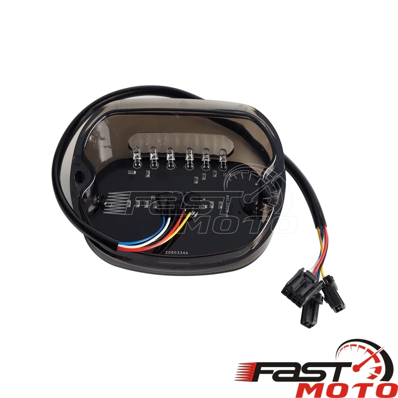 Luce di stop posteriore a LED per moto indicatori di direzione lente fumogena per Harley Road King Electra Street Glide Dyna Fat Boy Sportster