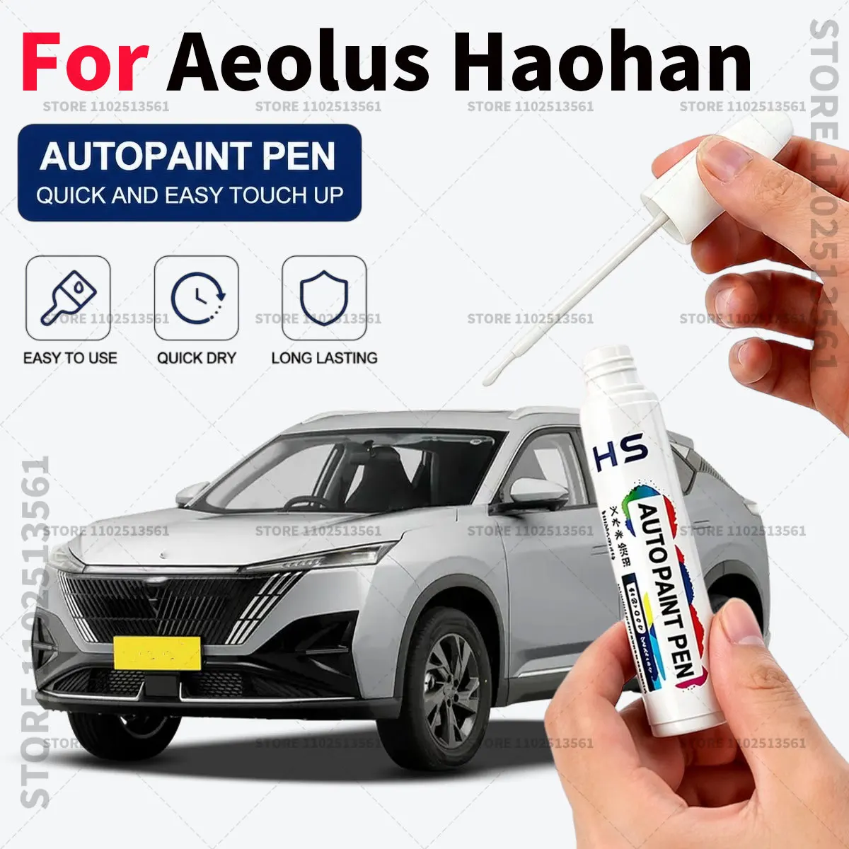 Car Paint Repair Pen Restores Original Factory Paint Finish For Dongfeng Aeolus Haohan Cceramic White Fantasy silver Dark Blue