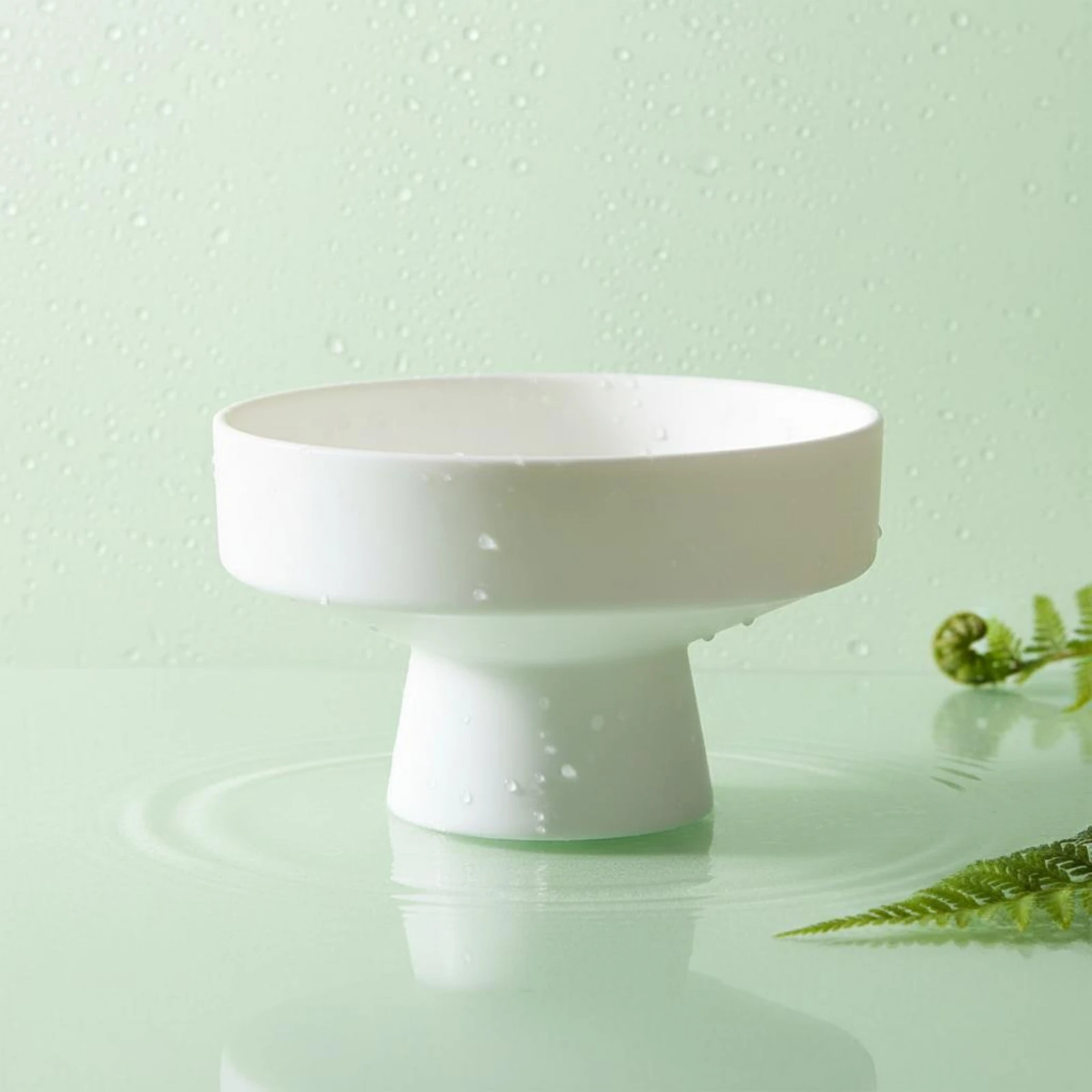 Water-Culture Vessel Shallow Pedestal Planter Plastic Planter Minimalist Home Decor Tapered Stem