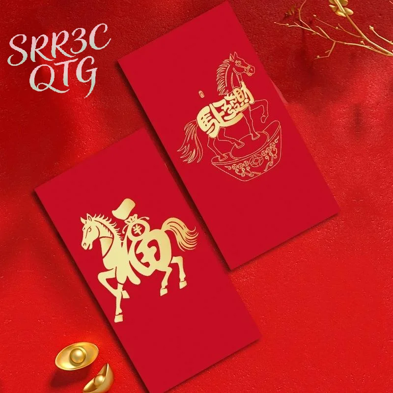 

6pcs paper Cartoon Red Packet For Spring Festival Pack 2026 Year Of The Horse Chinese New Year Lucky Money Envelopes