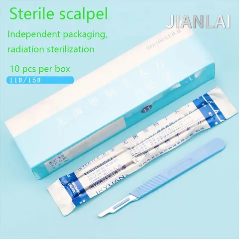 일회용 무균 메스 방사선 살균 플라스틱 손잡이, 11 #15 #, DIY 도구, 동물 외과 칼, 10 개 일회용 무균 메스 방사선 살균 플라스틱 손잡이, 11 #15 #, DIY 도구, 동물 외과 칼, 10 개