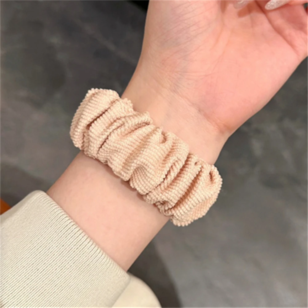 Cute Elastic Scrunchie Candy Color Strap For Apple Watch 44mm 40 45 41 49 42 38 Lady Bracelet For Ultra Series 9 8 SE 7 6 5 4 3